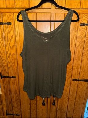 torrid Olive Ribbed Scoop Neck Tank